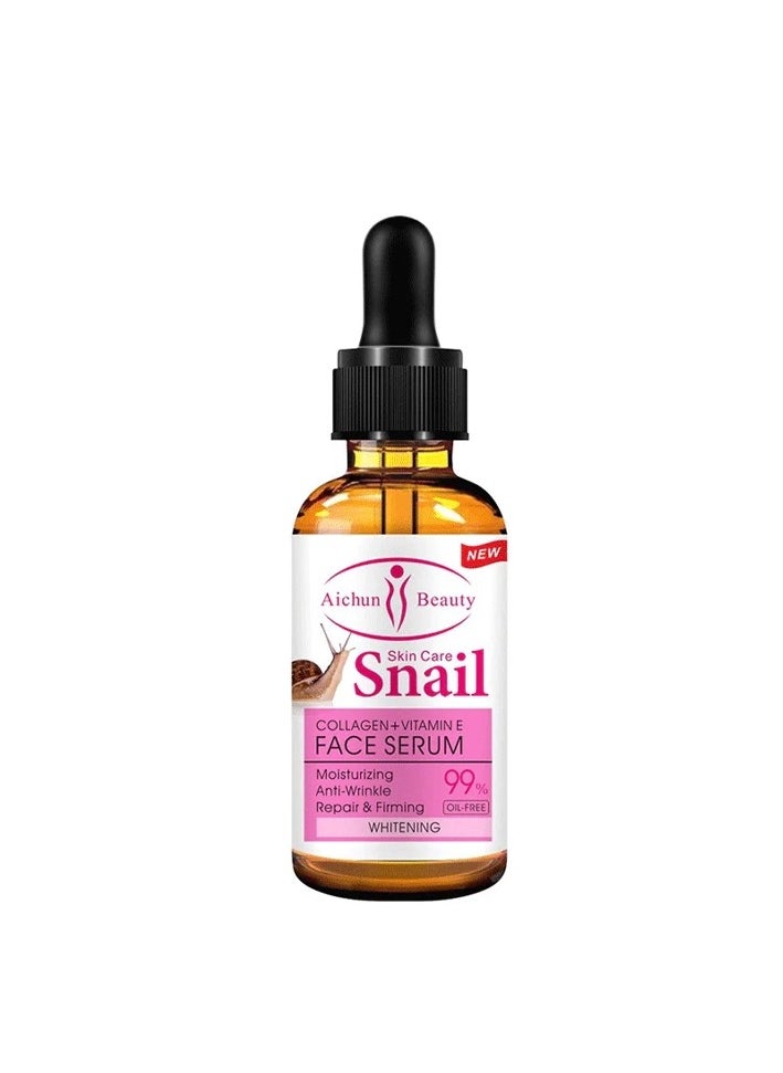 Aichun beauty - Aichun Beauty Snail Face Serum with Collagen & Vitamin E - Anti-Wrinkle, Repair, and Whitening Serum, 30ml - Image 1