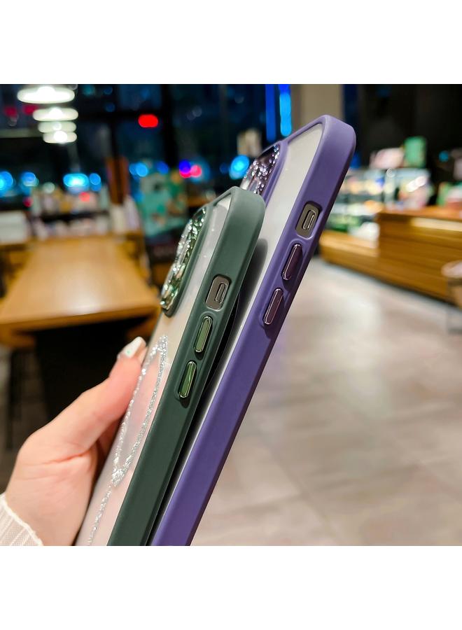 زبون جراب لهاتف iPhone 13 Pro MagSafe بلون متدرج لامع من مادة TPU + جراب هاتف أكريليك مع فيلم عدسة - Image 5