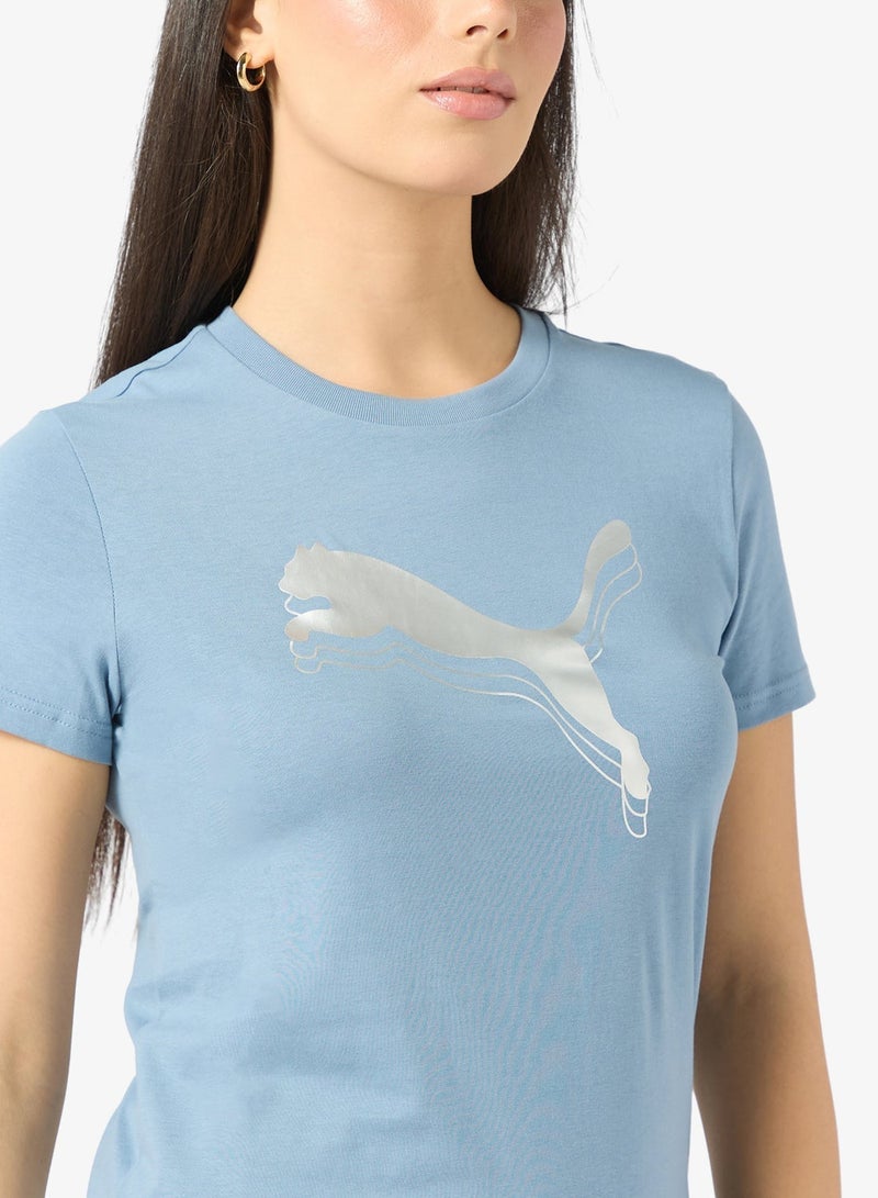 PUMA Essential Logo Metallic T-Shirt - Image 3