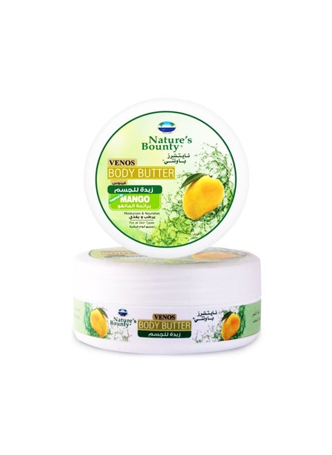 Nature's Bounty Mango Body Butter, Deeply Hydrating Moisturizer with Rich Mango Extract – 150ml Jar for Soft, Smooth Skin