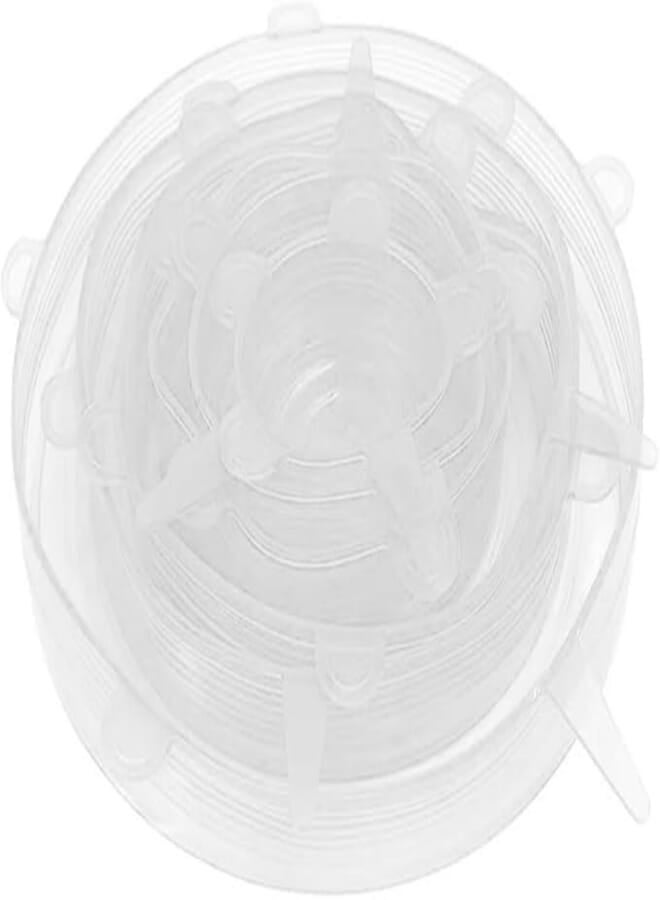 Goolsky 6Pcs Reusable Silicone Stretch Lids Wrap Bowl Seal Cover Kitchen Food Storage