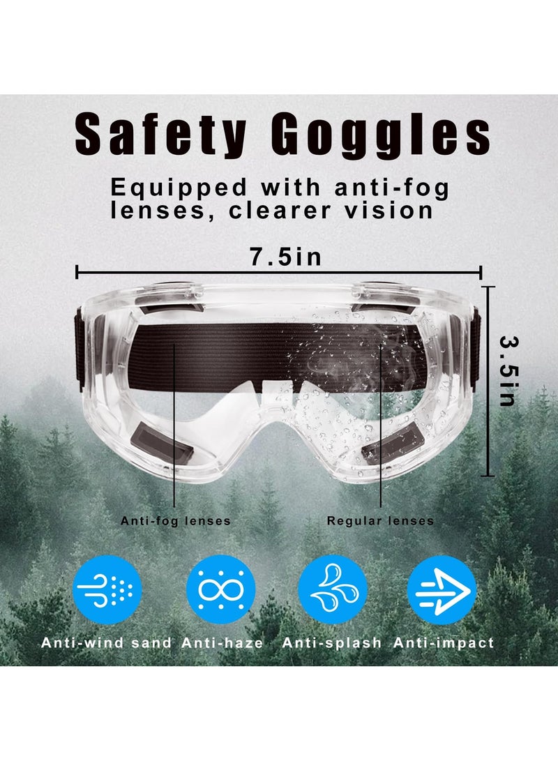 PYC Respirator Mask, Half Face Cover Gas Mask with Safety Glasses Reusable Professional Breathing Protection, for Painting, Organic Vapor, Welding, Polishing, Woodworking and Other Work Protection - Image 4