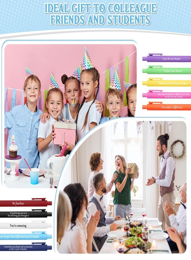 Teling 100 Pcs Inspirational Pens in Bulk Motivational Ballpoint Pens Bulk with Funny Sayings Quotes Positive Thank You Gifts for Adults Employees Coworkers Team Staff(Classic Colors,Classic Style) - Image 5