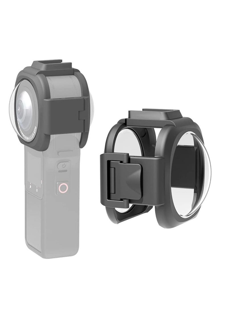 Cold Shoe Lens Guard Anti-Scratch Dust Resistant HD Transmittance Screen Protector Compatible with Insta360 ONE RS 1-Inch 360 Edition Lens Protective Cover Action Camera Accessories - Image 1