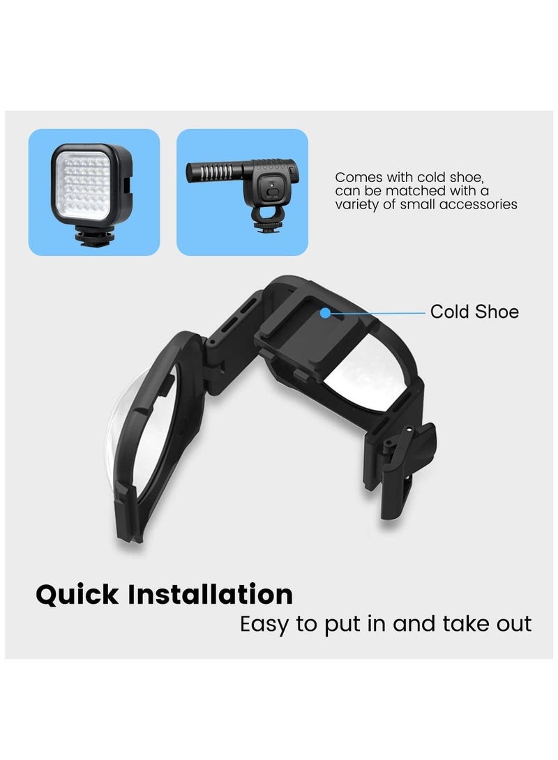 Cold Shoe Lens Guard Anti-Scratch Dust Resistant HD Transmittance Screen Protector Compatible with Insta360 ONE RS 1-Inch 360 Edition Lens Protective Cover Action Camera Accessories - Image 3