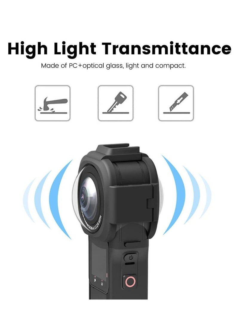 Cold Shoe Lens Guard Anti-Scratch Dust Resistant HD Transmittance Screen Protector Compatible with Insta360 ONE RS 1-Inch 360 Edition Lens Protective Cover Action Camera Accessories - Image 2
