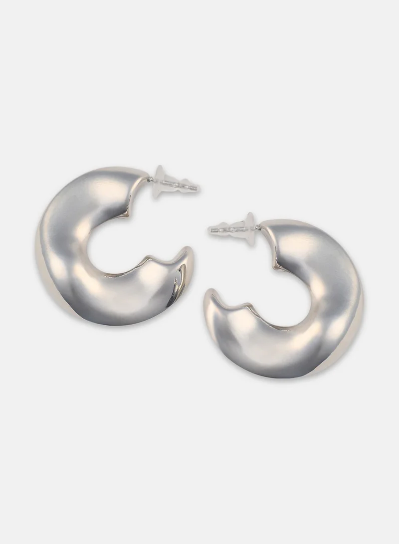 SOHI Chunky-Swirl Artificial Hoop Earring Jewellery