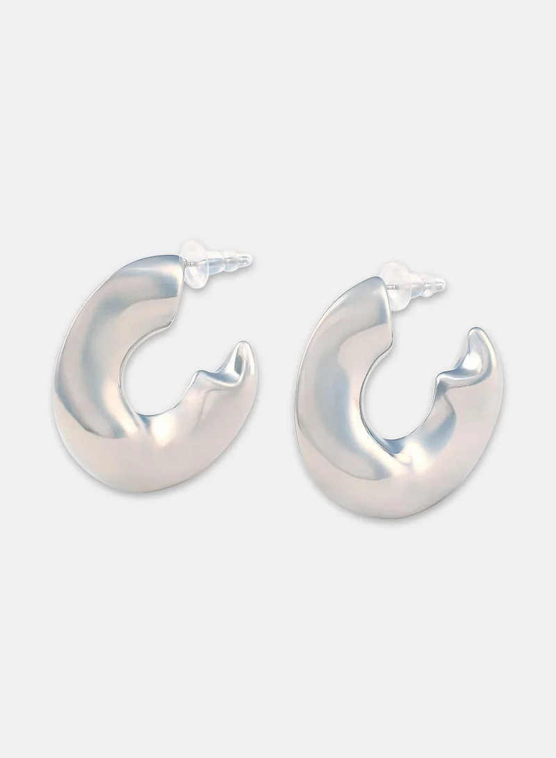 SOHI Chunky-Swirl Artificial Hoop Earring Jewellery