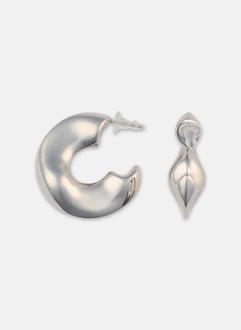 SOHI Chunky-Swirl Artificial Hoop Earring Jewellery