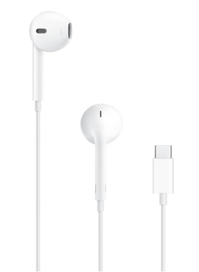 REACLOUD - Earpods with USB C Wired Earbuds with Microphone & Volume Control, In-ear Headphones for iPhone 15 Pro Max, iPad Pro/Air, Samsung (White) - Image 1
