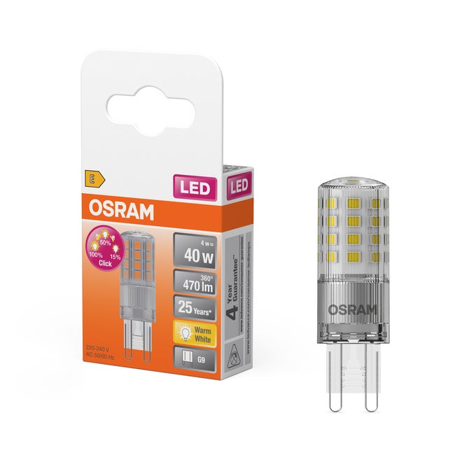 LEDVANCE Ledvance LED Star G9 4W 827 Warm White Pin Bulb 40W Replacement 3-Step Dimming - Image 5