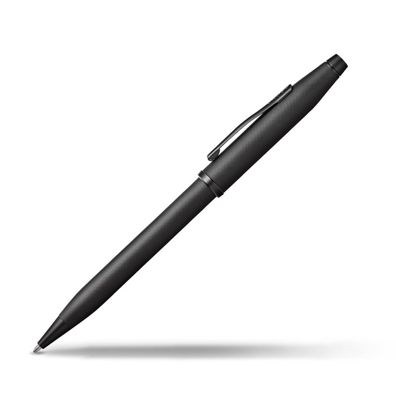 Cross Century II Refillable Ballpoint Pen Presented in a Luxury Gift Box - Medium Point, Black Ink, Black Micro-knurl - Image 1