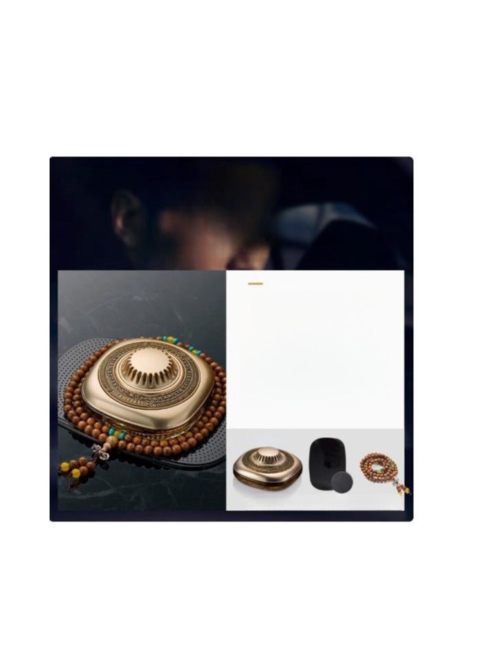Car Aromatherapy Three Piece Set (Fragrance+Anti Slip Pad+Wooden Bracelet)  - Image 1