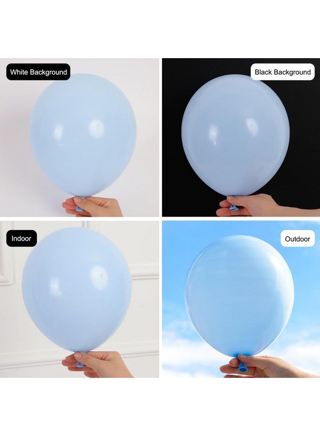 RUBFAC 135pcs Light Baby Blue Balloons Different Sizes 18 12 10 5 Inch for Garland Arch, Latex Pastel Blue Balloon for Baby Shower Gender Reveal Birthday Party Wedding Decorations - Image 4