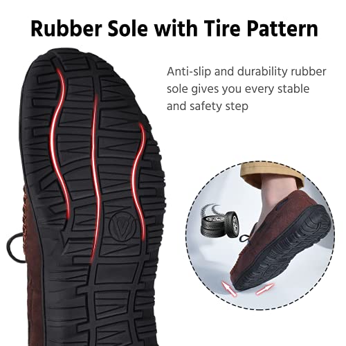 MIXIN Mens Slippers Indoor Outdoor Memory Foam House Shoes Anti-Slip Moccasins Slippers for Men - Image 5