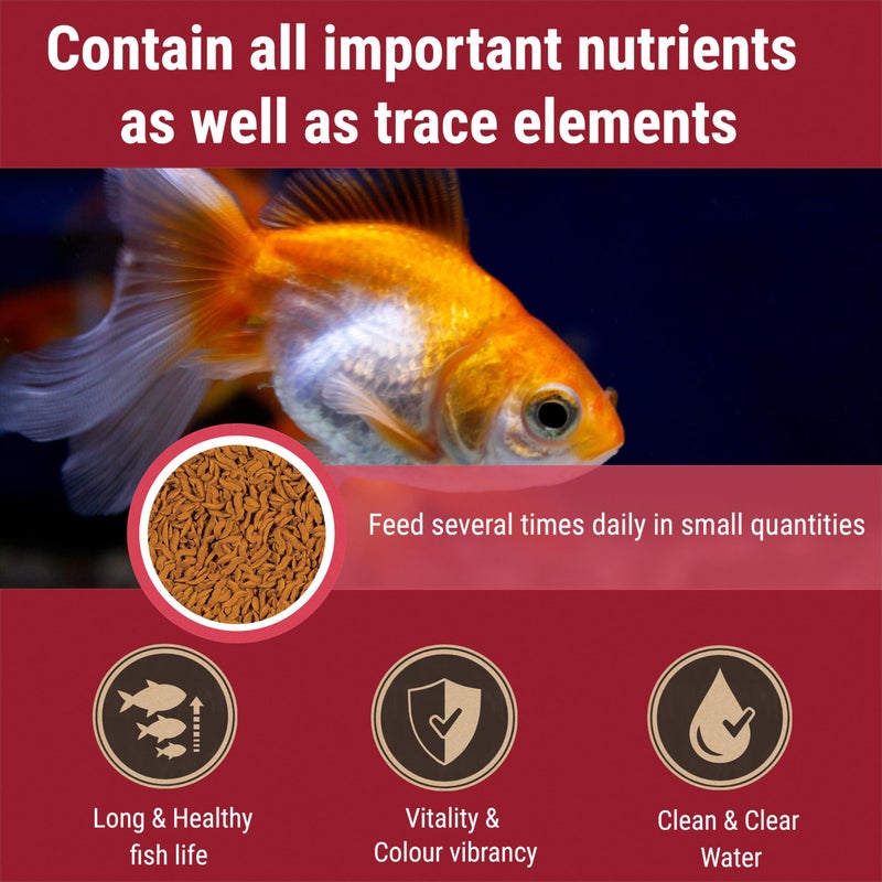 Tetra Goldfish Worm Shaped Bites Fish Food, 2.46 Oz., Complete Food for All Goldfish - Image 3