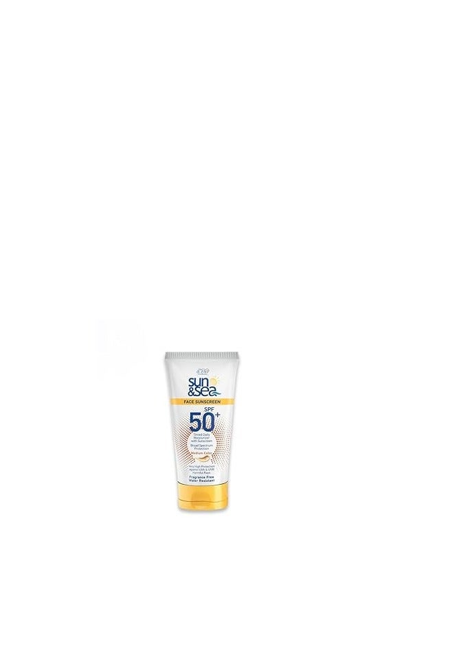 Eva sun and sea tinted daily moisturizer with spf 50 plus - medium, 40 ml