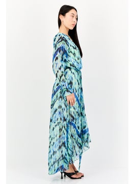 KENDALL + KYLIE Women Allover Print Belted Maxi Dress, Multicolor  - Image 3