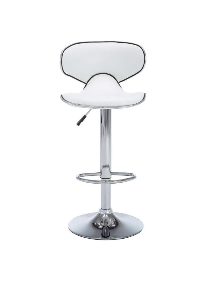 vidaxl vidaXL Bar Stools 2 pcs White Faux Leather  - Image 2