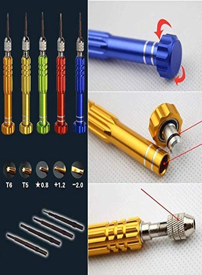 Axtella Wroughton 5 in 1 Tool kit/Screwdriver Set For All Mobiles Repair with 2 Tweezers. Multicolor - Image 5