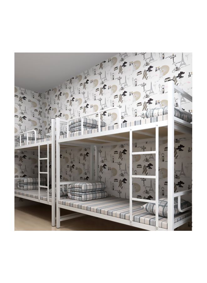 NIBEMINENT Qiangtie Waterproof Self-Adhesive Wallpaper White/Beige/Black 5x0.45meter