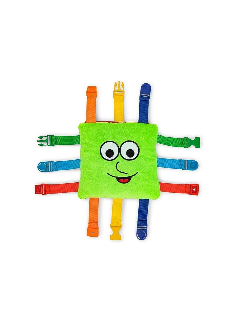 Buckle Toys Buster Square: Engaging Learning Activity Toy for Toddlers, Enhancing Fine Motor Skills, Problem Solving, and Color Recognition – Perfect for Travel and Educational Settings. - Image 1