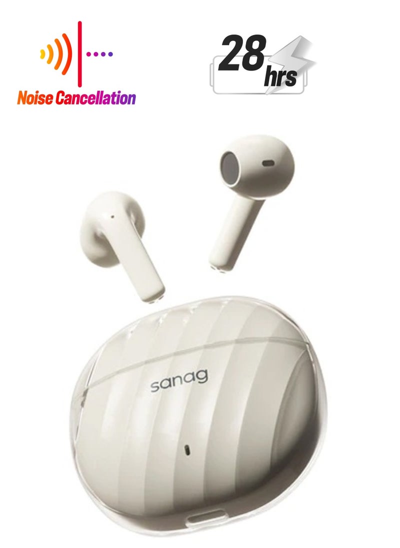 sanag - Sanag T40 Bluetooth 5.3 earphone wireless TWS headphone half in ear HiFi sound quality headset touch control earbuds HD MIC - Image 1