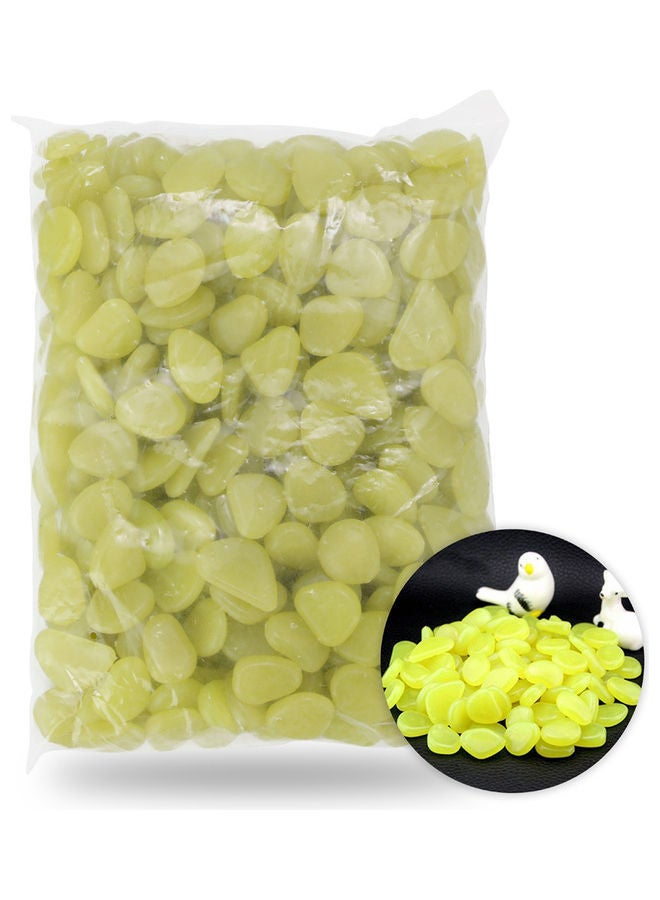 NIBEMINENT 100-Piece Garden Pebbles Set Green - Image 1