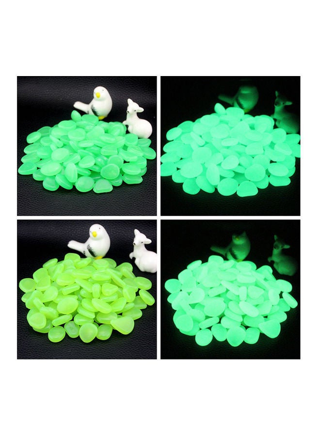 NIBEMINENT 100-Piece Garden Pebbles Set Green - Image 4