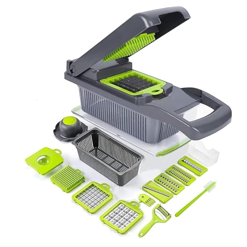 15in1 MultiFunction Vegetable Cutter Chopper Slicer Dicer Peeler and Grater Unbreakable EasytoUse Kitchen Tool for Onions Tomatoes Cucumbers Carrots  - Image 2