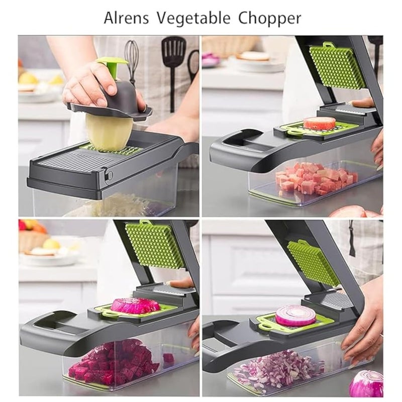 15in1 MultiFunction Vegetable Cutter Chopper Slicer Dicer Peeler and Grater Unbreakable EasytoUse Kitchen Tool for Onions Tomatoes Cucumbers Carrots  - Image 4