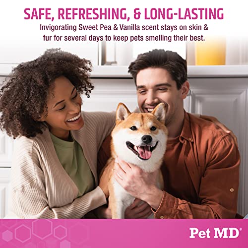 Pet MD Body Spray for Dogs & Cats, Deodorizing Dog Perfume Eliminates Odor, Long-Lasting Pet Cologne Spray for Dogs, Sweet Pea & Vanilla Scent - Image 4