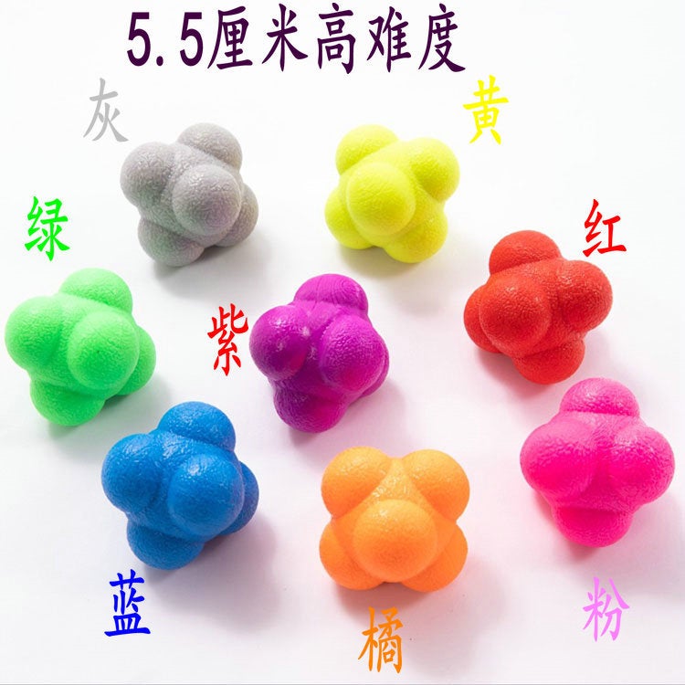 Yiwu Toy Hexagonal Ball High Elastic Reaction Ball Agility Ball Direction Changing Ball Speed Ball Exercise Reaction Ability - Image 4