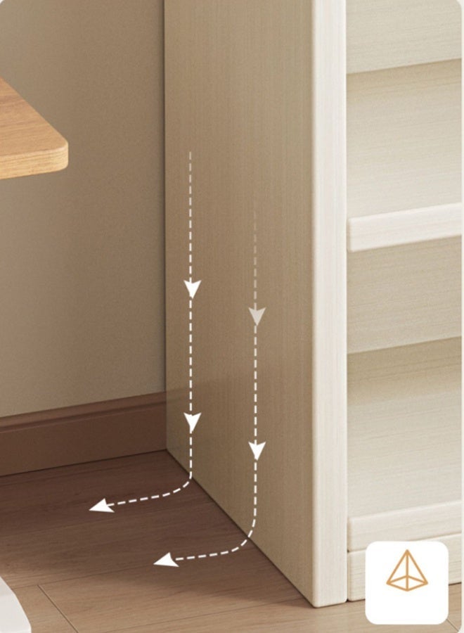 keke 5 Layers Multifunction Storage Adjustable Creative Style Book Shelves Modern Tall Bookcase Display Thick Wood Furniture Storage Rack for Bedroom. - Image 4