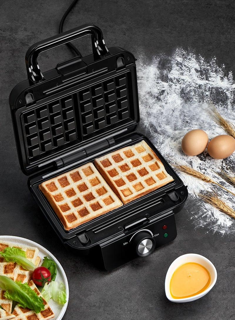 LAWAZIM 3-in-1 Waffle Maker with Interchangeable Plates - Waffle Maker, Grill & Sandwich Press, 1000W Electric Kitchen Appliance, Non-Stick Plates, Easy Clean, Countertop Design - Image 1