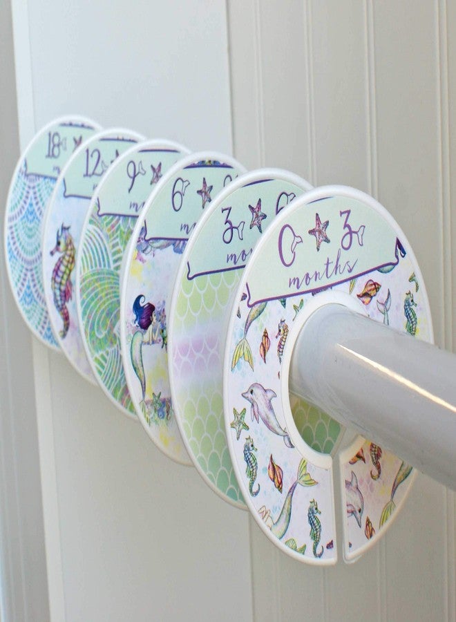 Mumsy Goose Nursery Closet Dividers Closet Organizers Baby Girl Clothes Dividers Mermaid - Image 2