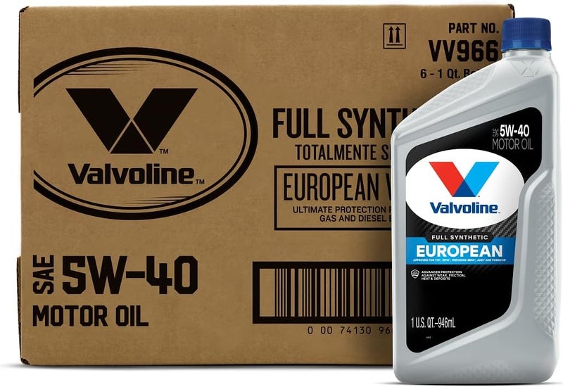 فالفولاين زيت محرك فولفو - VV966-CS 5W-40 MST SynPower كامل الاصطناعي - 1 كوارت (علبة من 6) (VV966-6PK) - Image 1