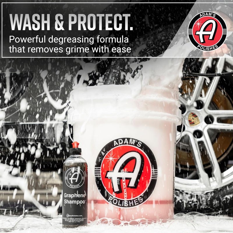 Adam's Polishes Graphene Shampoo Gallon, Graphene Ceramic Coating Infused Car Wash Soap, Powerful Cleaner & Protection In One Step, pH Neutral, High Suds For Foam Cannon, Foam Gun or Detailing Bucket - Image 4