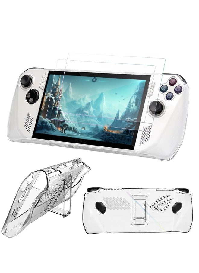 Generic Transparent Protective Case for ASUS Rog Ally Handheld with Tempered Glass Screen Protector and Accessories  - Image 1