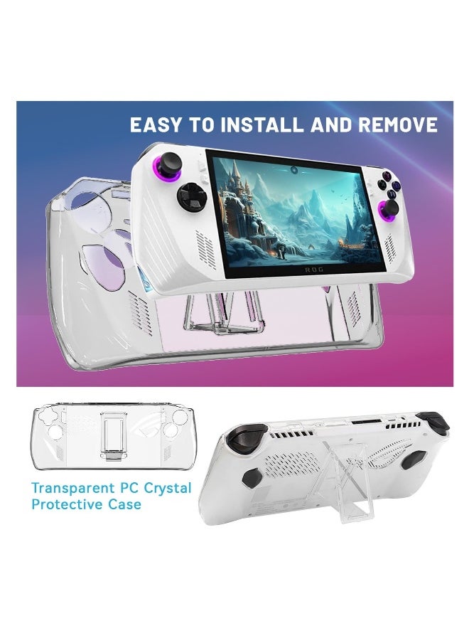 Generic Transparent Protective Case for ASUS Rog Ally Handheld with Tempered Glass Screen Protector and Accessories  - Image 4
