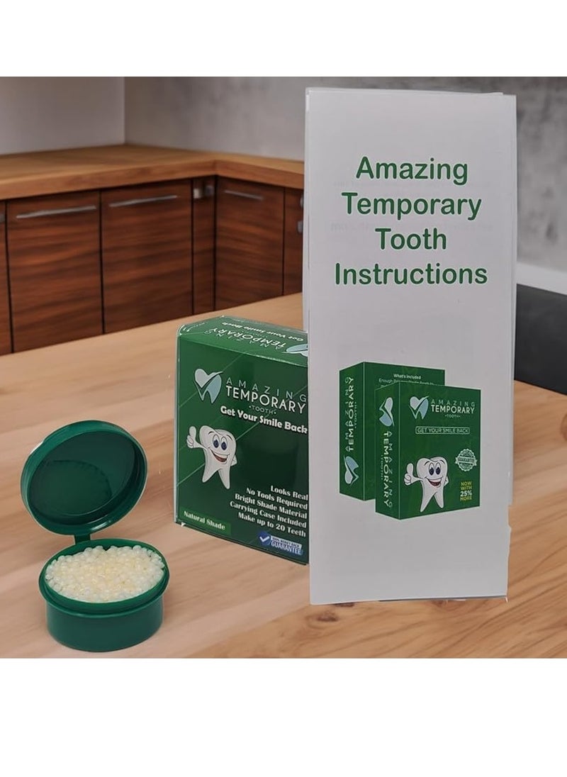 Amazing Temporary Tooth (Natural Shade) Amazing Temporary Tooth Replacement Kit, Temp Missing Teeth Repair, Available in Natural or Bright Shade  - Image 2