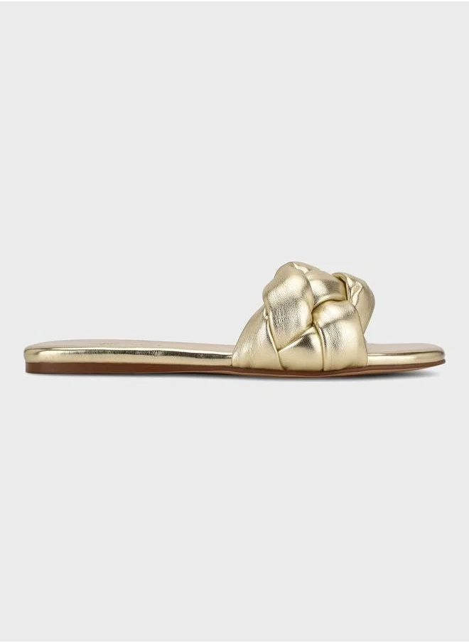 NINE WEST Pleated Flat Sandals