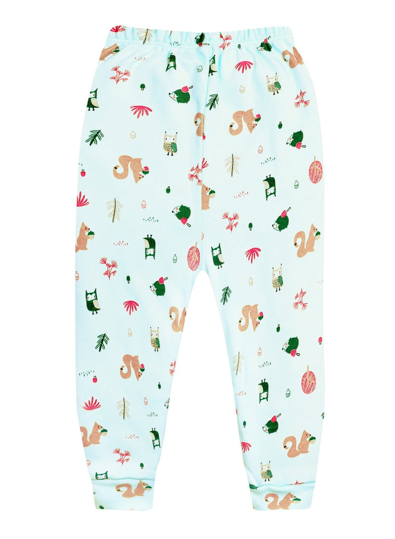 Funny Bunny Pack of 4 Printed Cotton Pants With Elastic Waistband for Baby - Image 3