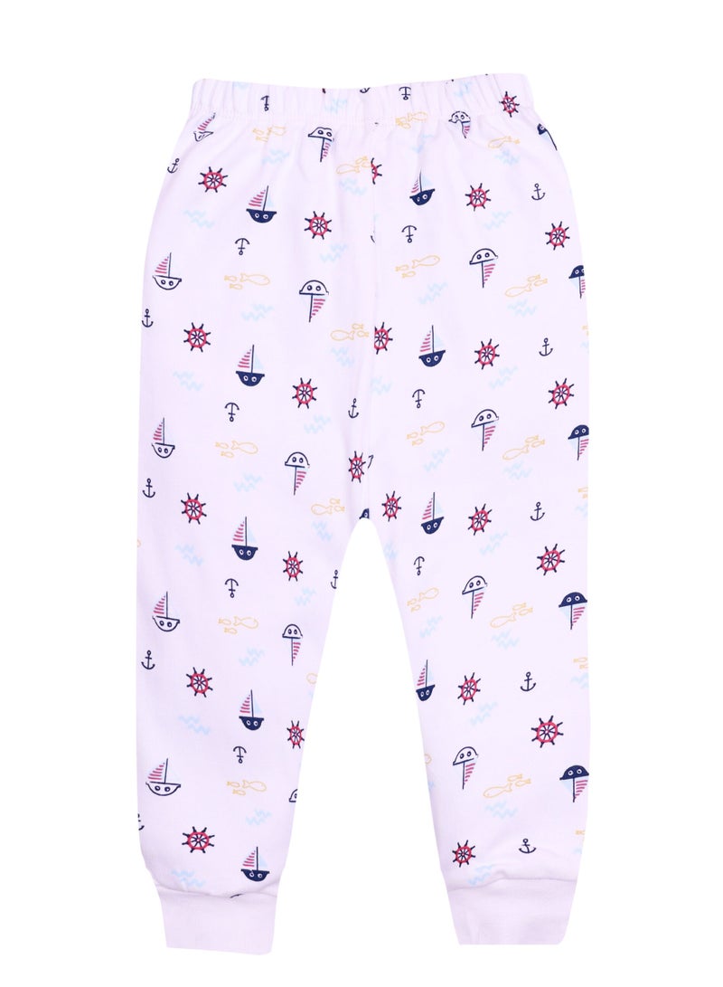 Funny Bunny Pack of 4 Printed Cotton Pants With Elastic Waistband for Baby - Image 4