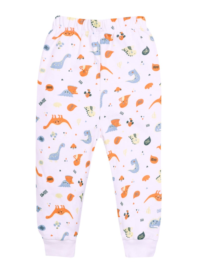 Funny Bunny Pack of 4 Printed Cotton Pants With Elastic Waistband for Baby - Image 2