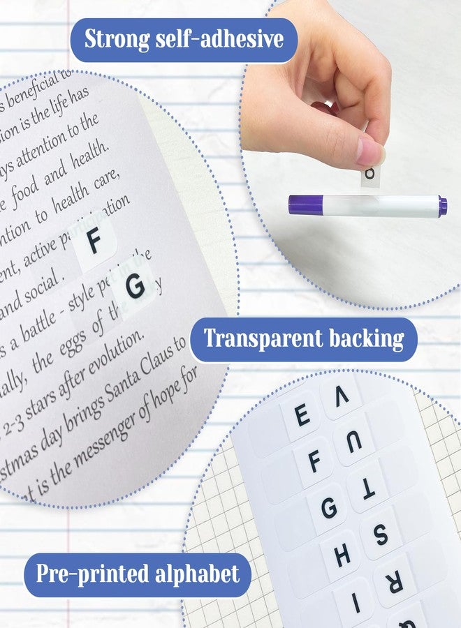 Imeepa A-Z Sticky Alphabet Tabs Self-Adhesive Letter Index Tabs for Notebook, Textbook, Dictionary, and Filing (208 Pcs) - Image 3