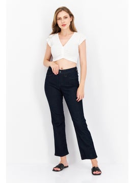 NYDJ Women Petite Plain Stretchable Jeans, Navy  - Image 2