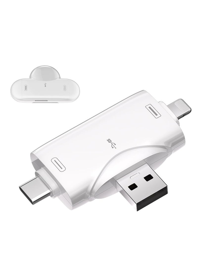 Excefore - 3-in-1 SD Card Reader for iPhone/i Pad Android USB-C Mac PC Camera, High-Speed Portable Micro SD Card Adapte,Computer Memory Card Reader Viewer Compatible for TF and SD Card - Image 1
