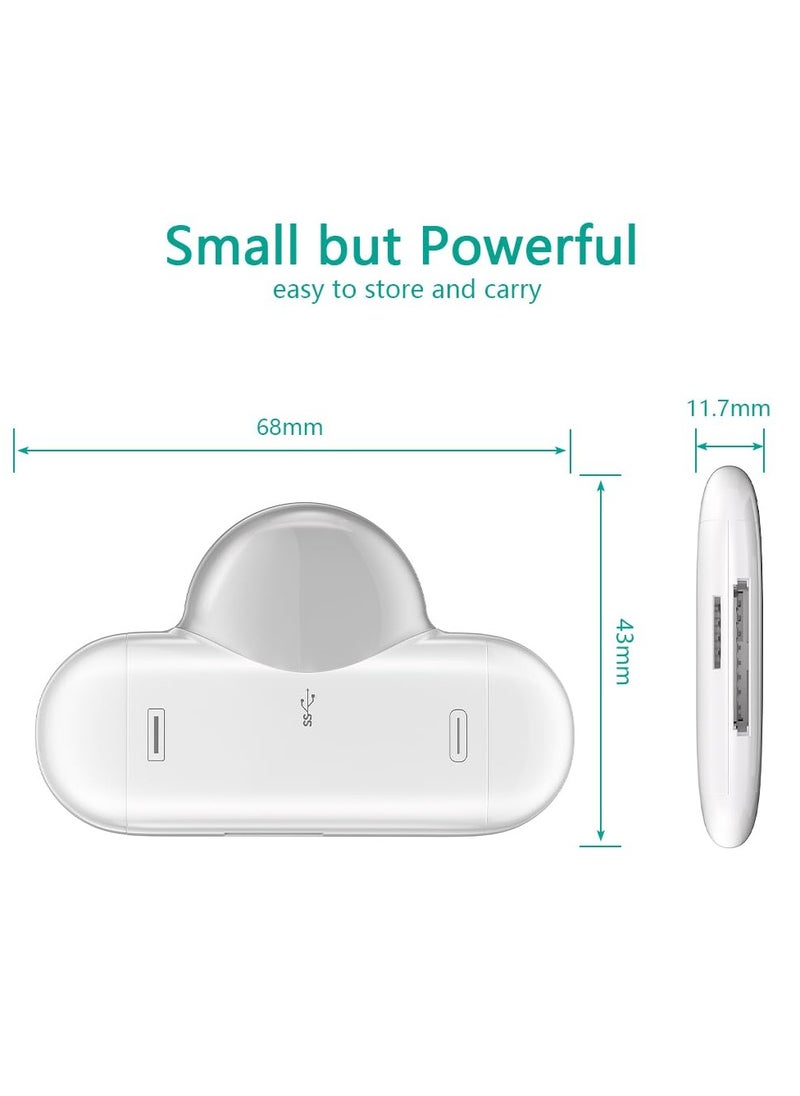 Excefore - 3-in-1 SD Card Reader for iPhone/i Pad Android USB-C Mac PC Camera, High-Speed Portable Micro SD Card Adapte,Computer Memory Card Reader Viewer Compatible for TF and SD Card - Image 1