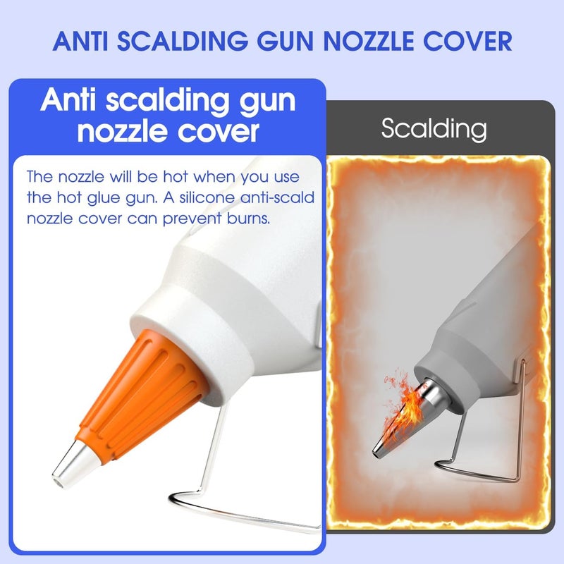 Assark Hot Glue Gun Kit with 30 Glue Sticks(130mm x 7mm), Fast Preheating Hot Melt, High Temp for School Crafts DIY Arts and Quick Home Repairs,20W - Image 3